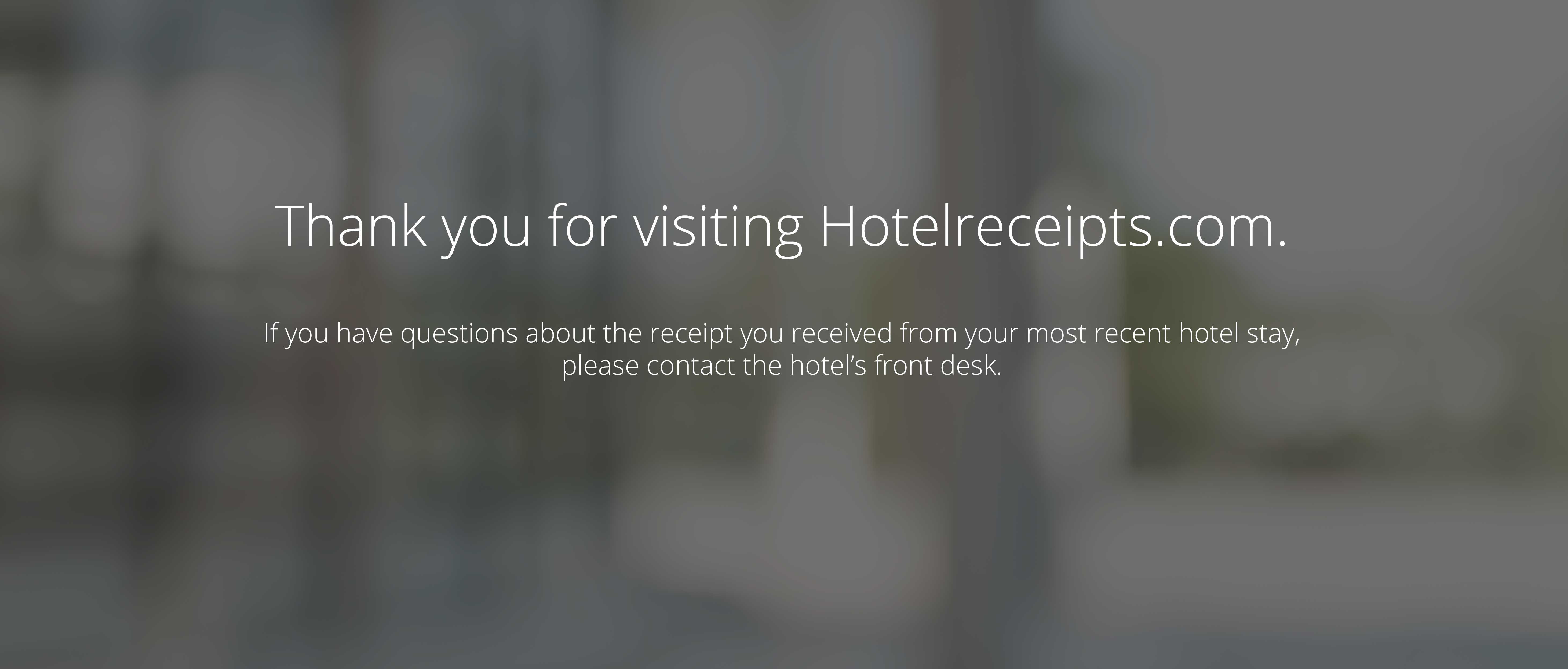 Hotel Receipts